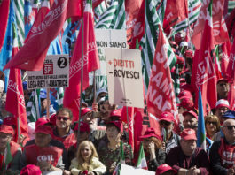 manif unit pensionati cgil cisl uil