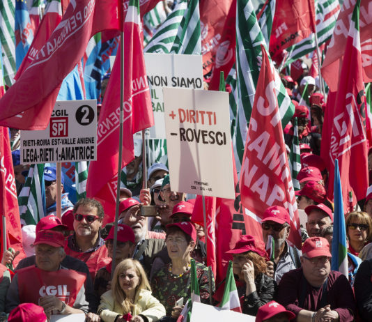manif unit pensionati cgil cisl uil