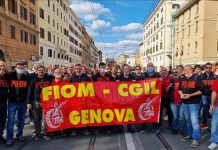 Venerdì 25 febbraio sciopero di due ore dei metalmeccanici genovesi contro la guerra