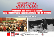 “Genova 2001–2026. Venticinque anni dopo il G8 di Genova: dalle promesse della globalizzazione alle crisi del presente” – con Lucio Caracciolo e Maurizio Landini – martedì 14 luglio 2026 ore 16.30 – Maggior Consiglio Palazzo Ducale