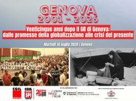 “Genova 2001–2026. Venticinque anni dopo il G8 di Genova: dalle promesse della globalizzazione alle crisi del presente” – con Lucio Caracciolo e Maurizio Landini – martedì 14 luglio 2026 ore 16.30 – Maggior Consiglio Palazzo Ducale