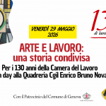 130esimo anniversario della Camera del Lavoro di Genova: open day con visite guidate gratuite alla Quadreria Cgil Genova “Enrico Bruno Novali”