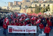 In diecimila a Genova per la manifestazione regionale per lo sciopero generale Cgil contro la legge di bilancio