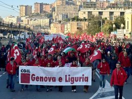In diecimila a Genova per la manifestazione regionale per lo sciopero generale Cgil contro la legge di bilancio