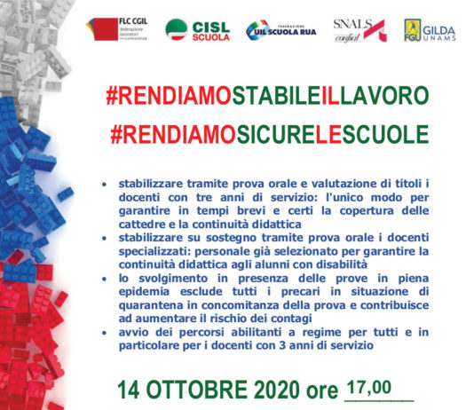 Genova, presidio unitario scuola